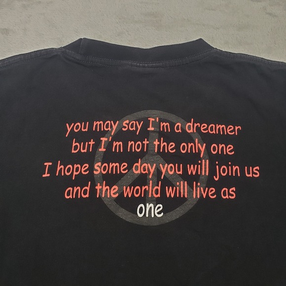 Vintage John Lennon Imagine T-Shirt The Roxx 90s Beatles Graphic Tee Women's S - Picture 6 of 7